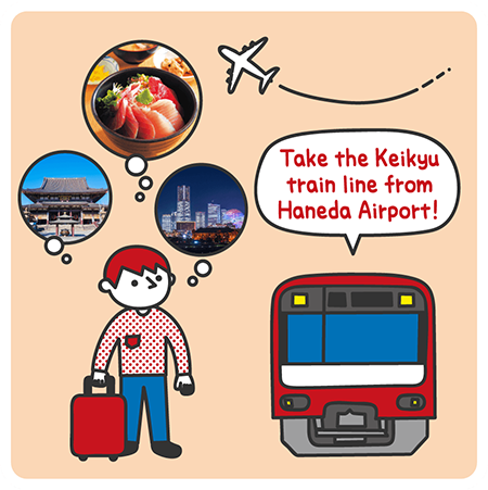 Take the Keikyu train line from Haneda Airport!